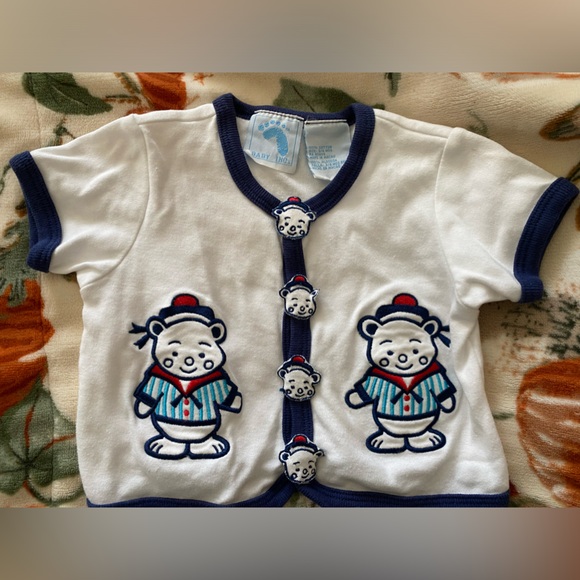 Vintage Sailor Bear Baby Inc outfit (3/6m) - Picture 7 of 7